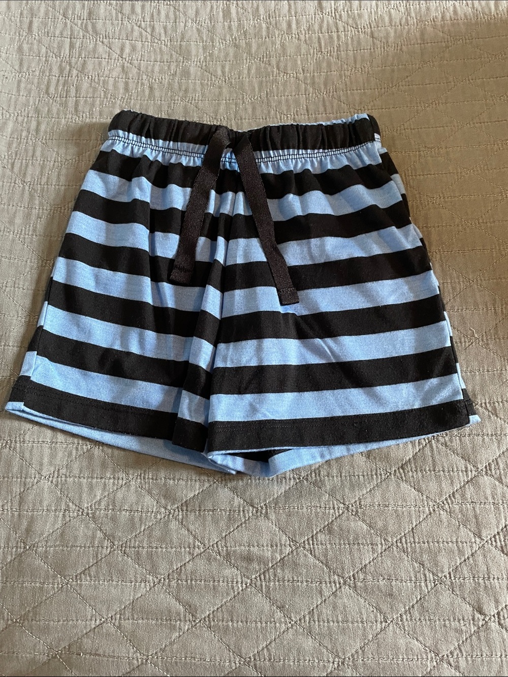 wonder nation Black and Light Blue Striped Athletic Shorts